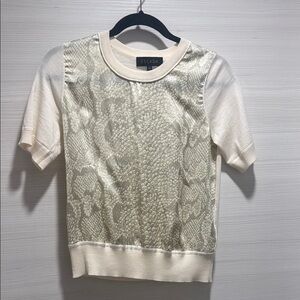 ESCADA Snake Print Virgin Wool Top